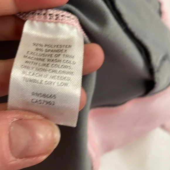 Nordstrom Zella Girl athletic jacket in gray and pink, size large, 10/12 EUC - Picture 6 of 8